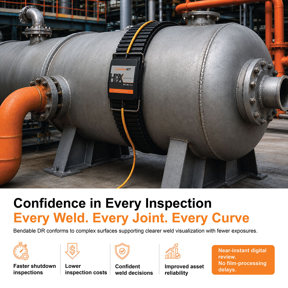 Carestream NDT | Bendable Digital Radiography for Pressure Vessel and Structural Weld Inspection: A New Era of Precision in Industrial NDT