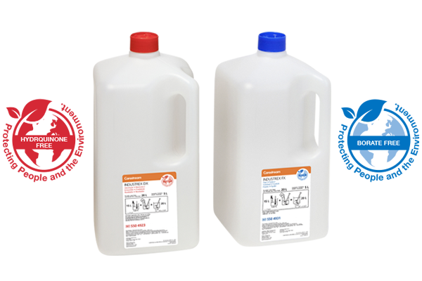 Odorless Hydroquinone-Free Developer and Borate-Free Fixer